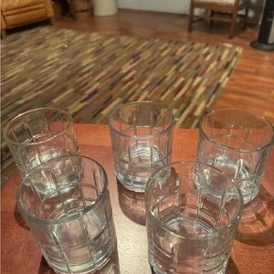 Anchor Hocking Tartan Manchester Old Fashion Glasses - Set of 5 - 8 oz
